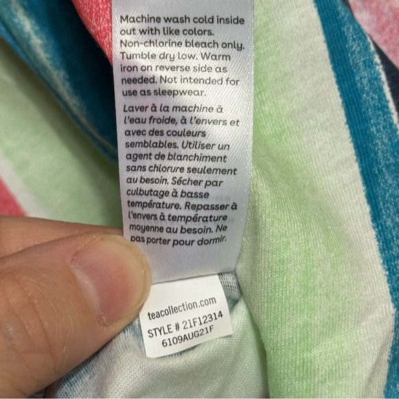 Toddler Tea Collection Everyday Watercolor Stripe Hi-Lo Midi Dress Girls 2 Artsy - Picture 10 of 10